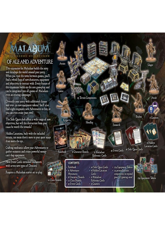 Battle Systems Maladum of Ale & Adventure Expansion - Fantasy Dungeon Crawler Game Immersive Terrain Solo, Co-op and Adversarial Play - Image 3